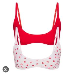 SKIMS Cotton Logo Scoop Bralettes